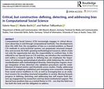 Critical, but constructive: defining, detecting, and addressing bias in Computational Social Science