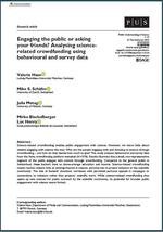 Engaging the Public or Asking your Friends? Analysing Science-Related Crowdfunding Using Behavioural and Survey Data