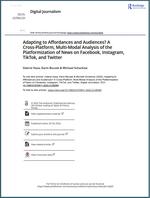 Adapting to Affordances and Audiences? A Cross-Platform, Multi-Modal Analysis of the Platformization of News on Facebook, Instagram, TikTok, and Twitter