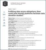 Fulfilling data access obligations: How could (and should) platforms facilitate data donation studies?